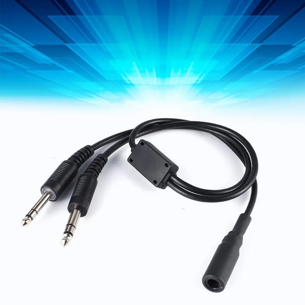 Replacement Helicopter to General Aviation Headset Adapter Cable David Clark AVCOMM U 174