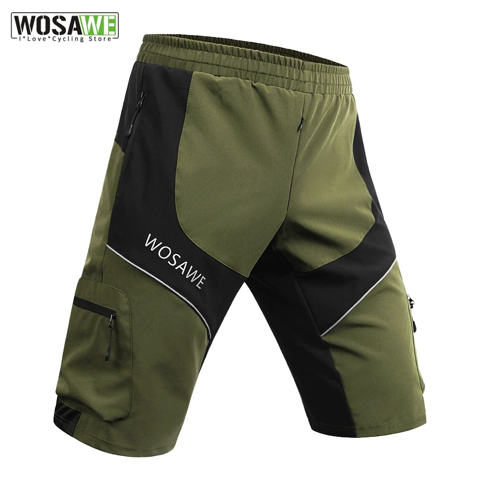 WOSAWE Cycling Shorts Men Waterproof MTB Road Bike Quick Dry Bicycle Downhill Outdoor Summer Loose-Fit | Спорт и развлечения