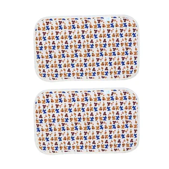 

2pcs Washable Dog Pee Pads Fast Absorbing Reusable Training Puppy Pads (Coffee)