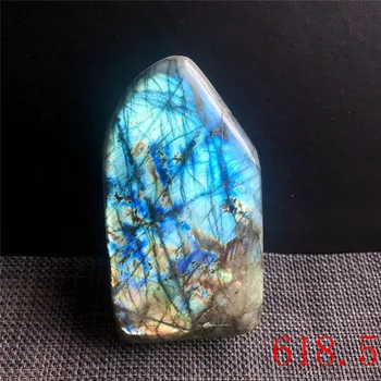 

Natural Labradorite Polished Rock Quartz Crystal decorations with blue flashHealing for Home decoration stone