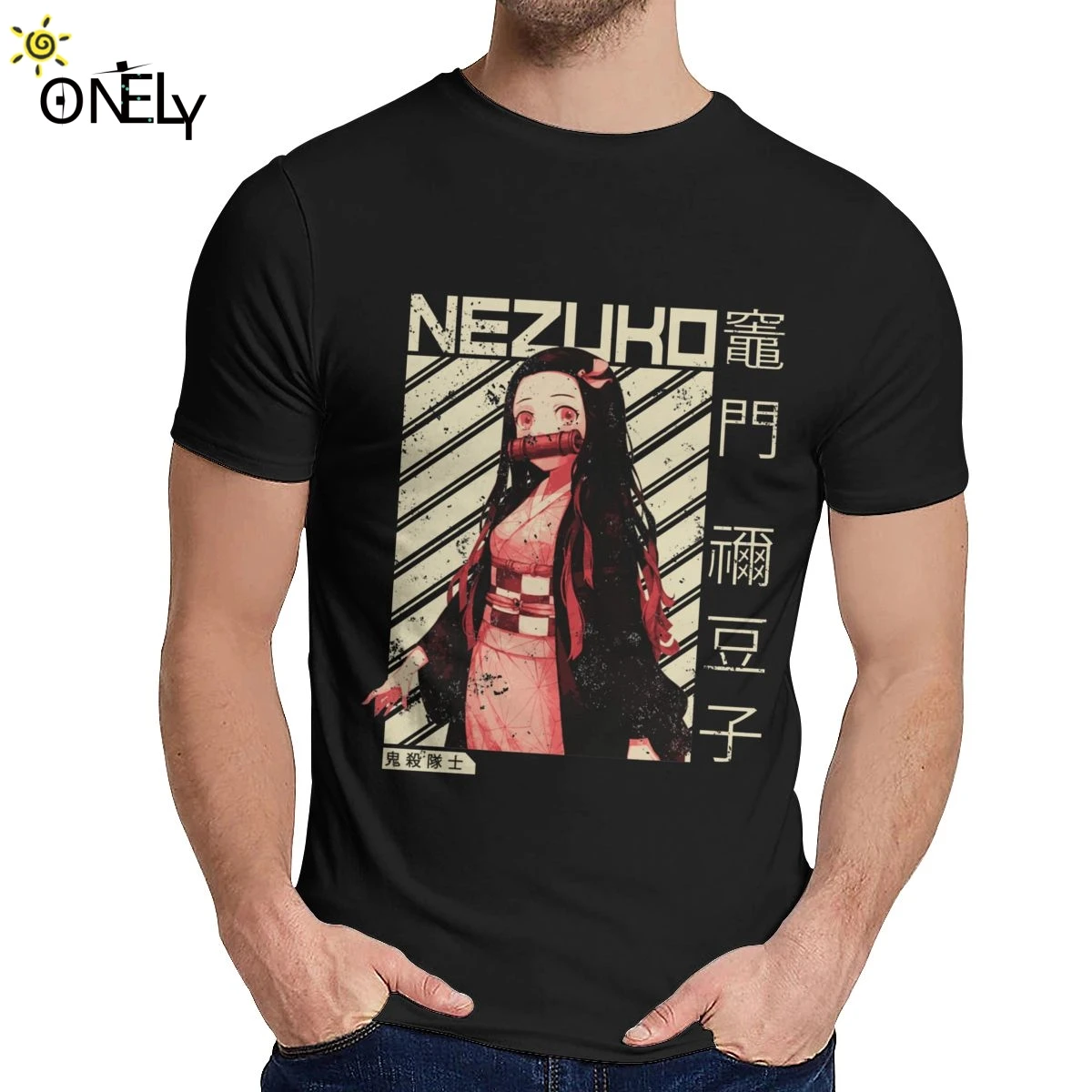 100% хлопок демон убийца Nezuko Kimetsu без Yaiba аниме футболка Человек Мода удивительные с