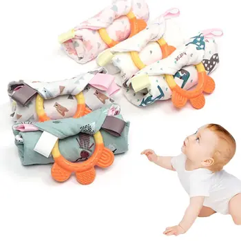 

Newborn Appease Towel Baby Soothing Comforter Blanket with Soft Teether Toy 63HE