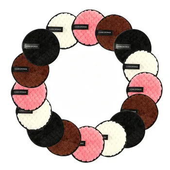 

Make up remover promotes healthy skin Microfiber Cloth Pads Remover Towel Face Cleansing Makeup Lazy cleansing powder puff