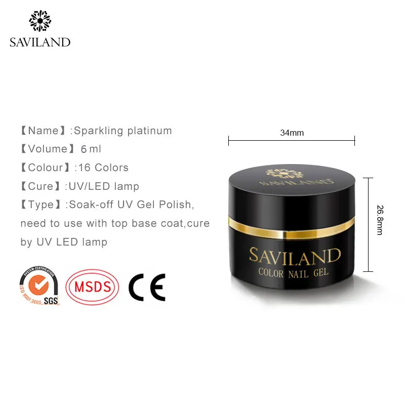 SAVILAND Glitter Platinum Painting Nails Varnish Starry Sky Glitter Soak Off UV Gel Long Lasting Varnish 1 SAVILAND Glitter Platinum Painting Nails Varnish Starry Sky Glitter Soak Off UV Gel Long Lasting Varnish 4