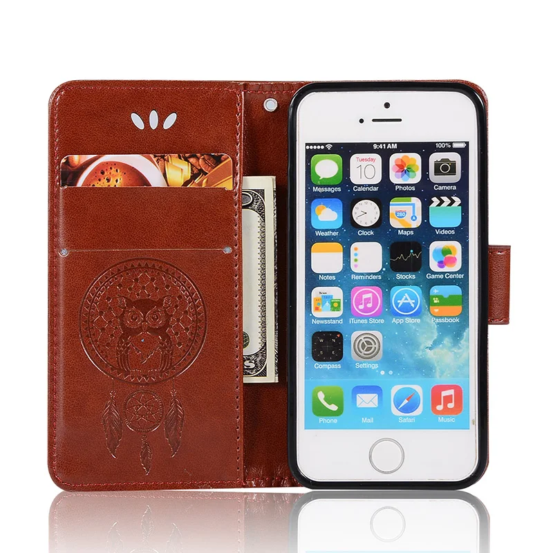 Роскошный чехол для iPhone 5 5S чехол для iPhone5 s чехлы из искусственной кожи для iPhone 5S, se Модный чехол для мобильного телефона с подставкой