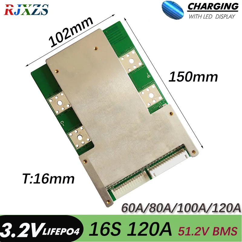 BMS 16S 80A/100A/120A 48В версия S LiFePO4 BMS/PCM/PCB аккумуляторная плата для аккумуляторной