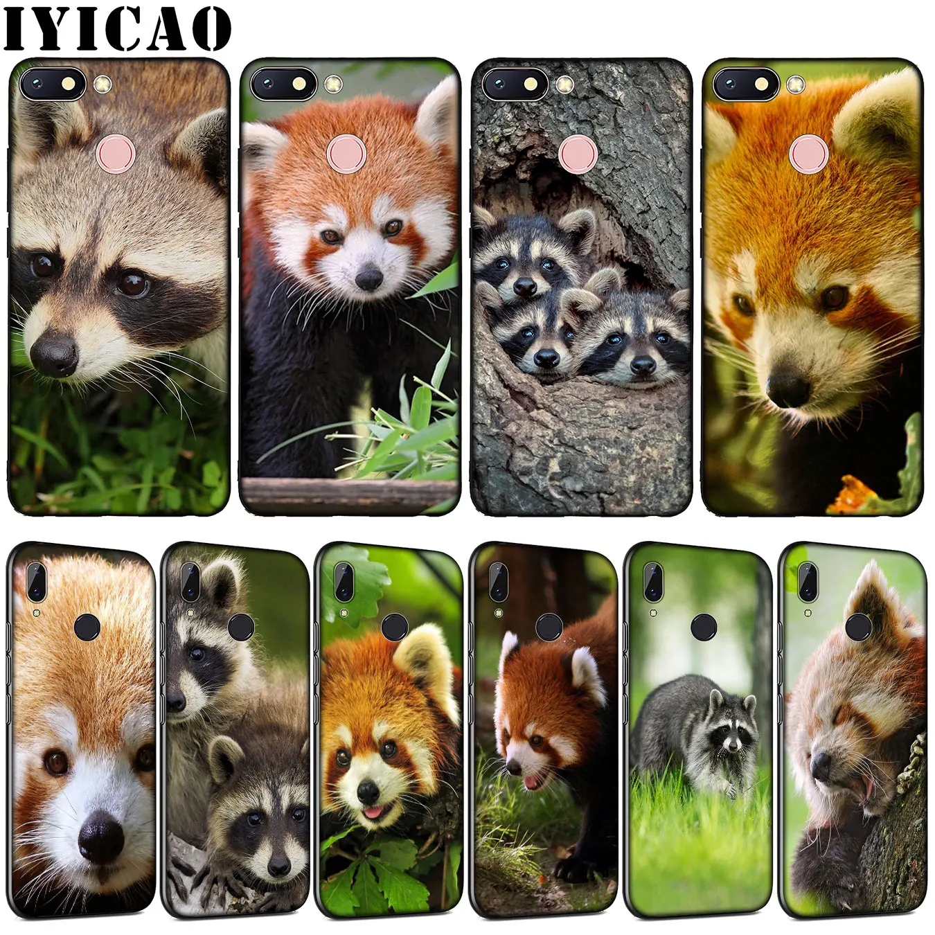 IYICAO Cute little raccoon Soft TPU Silicone Phone Case for Xiaomi Redmi Note 8 8A 8T 7 7A 6 6A 5 5A GO S2 K30 K20 Pro Cover | Мобильные