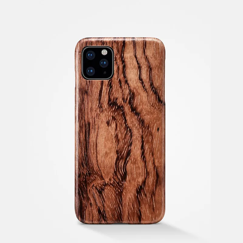 Native nature real Wood Phone Case For Iphone 11 Pro Max Cover Emmenopterys Black walnut Red rosewood Black ice