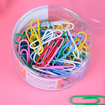 

School Supplies 100pcs Assorted Mixed Colored Bookmark Planner Paper Clip Metal Material Bookmarks for Book Stationery