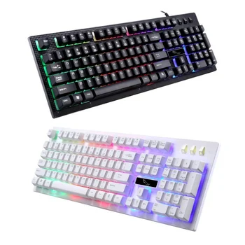 

G20 USB Wired Backlit Keyboard PC Computer Laptop Luminous Gaming Keyboard Custom Floating Keycap Black