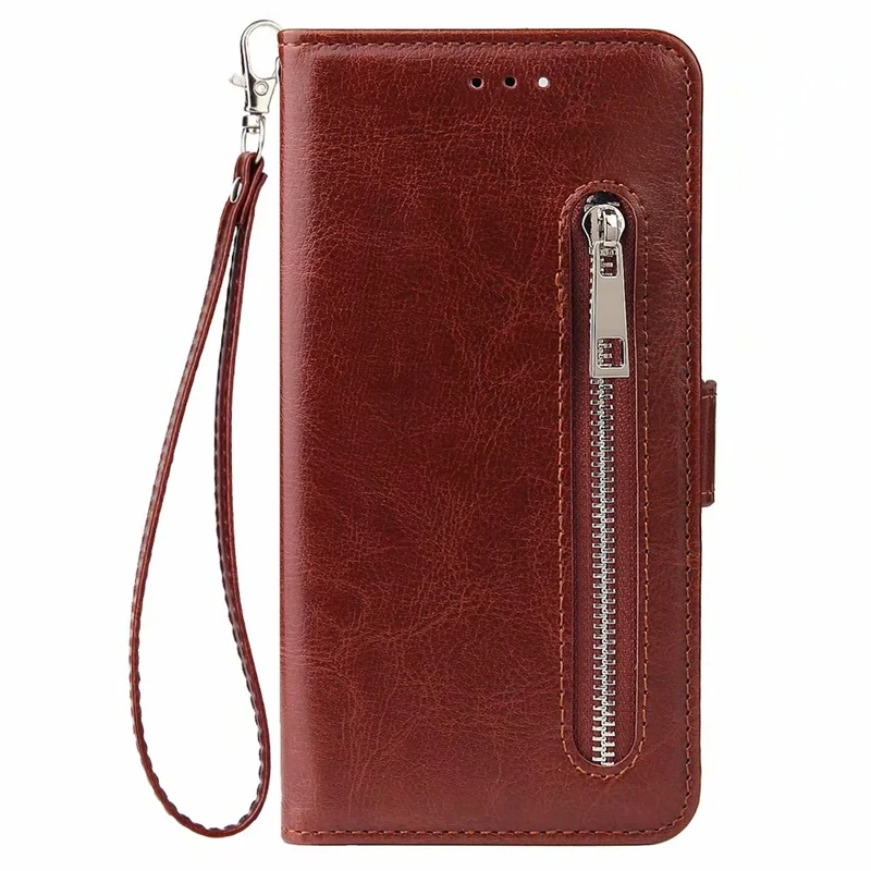 Brown Чехол для Samsung Galaxy J3, J5, J7 года J4 J6 плюс J8 A3 A5 A7 A6 A8 A9 флип Искусственная Кожа Стенд ziper кошелек Чехол - Цвет: Brown