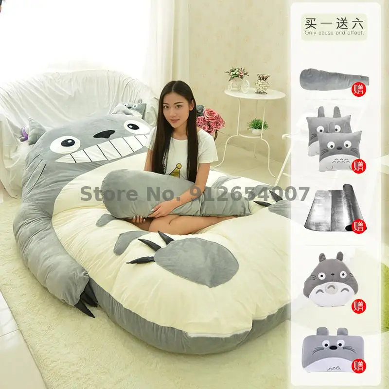 Chinchilla lazy bed cartoon cute to go lay on the floor artifact cotton cushion single thickened tatami mattress | Мебель