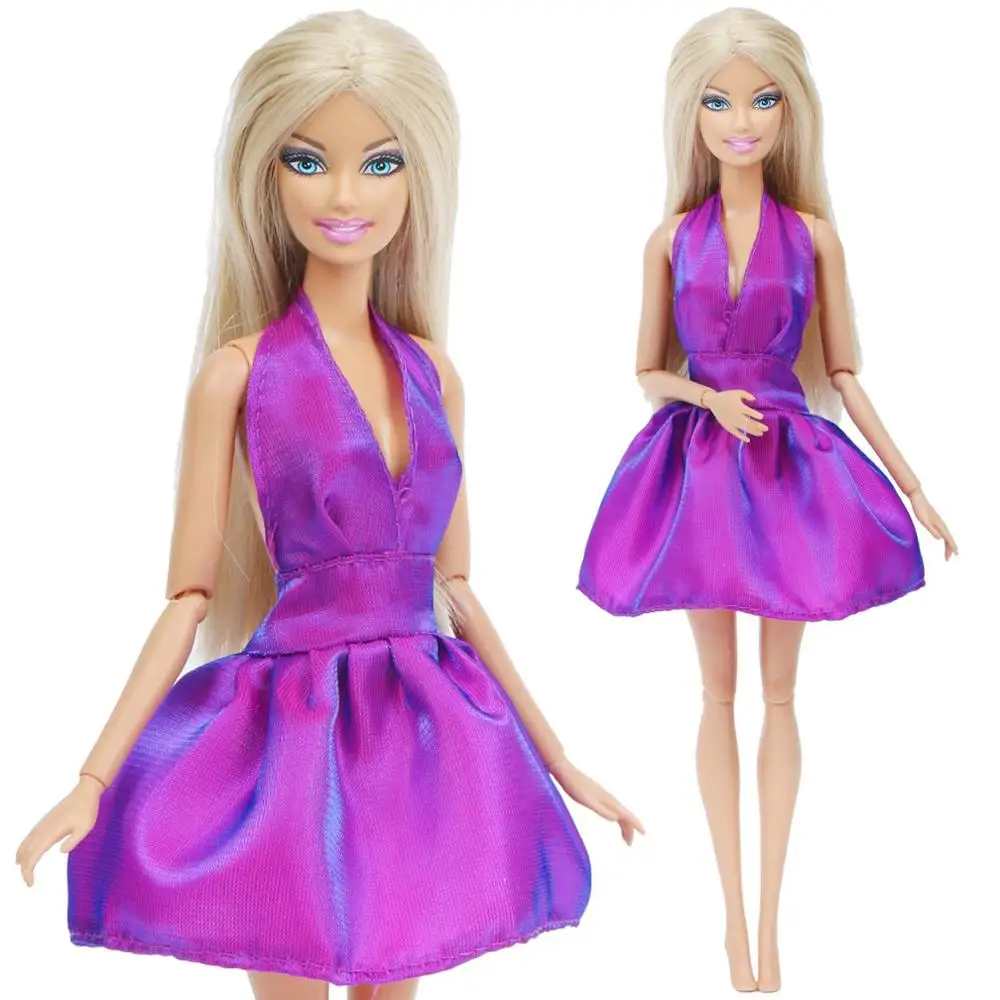 1 летнее платье ручной работы мини-платье-юбка для свадебной вечеринки Повседневная Одежда для куклы Барби DIY аксессуары Игрушки для маленьких девочек - Цвет: M