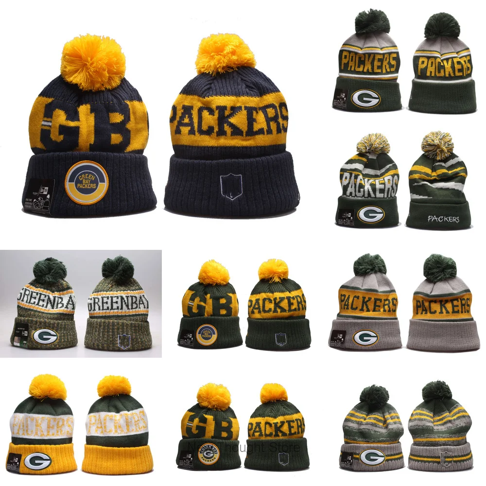 Embroidery Green Bay Knitted Hats Women 