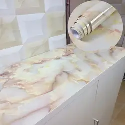 Vinyl Modern Kitchen Cabinet Improved Furniture Decoration Sticker Contact Paper Waterproof Marble Wallpaper Self Adhesive Film