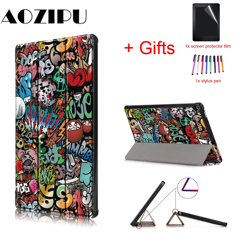 Тонкий чехол для Amazon Kindle Fire HD10 HD 10 10," из искусственной кожи Магнитный чехол для Kindle Fire HD10 чехол