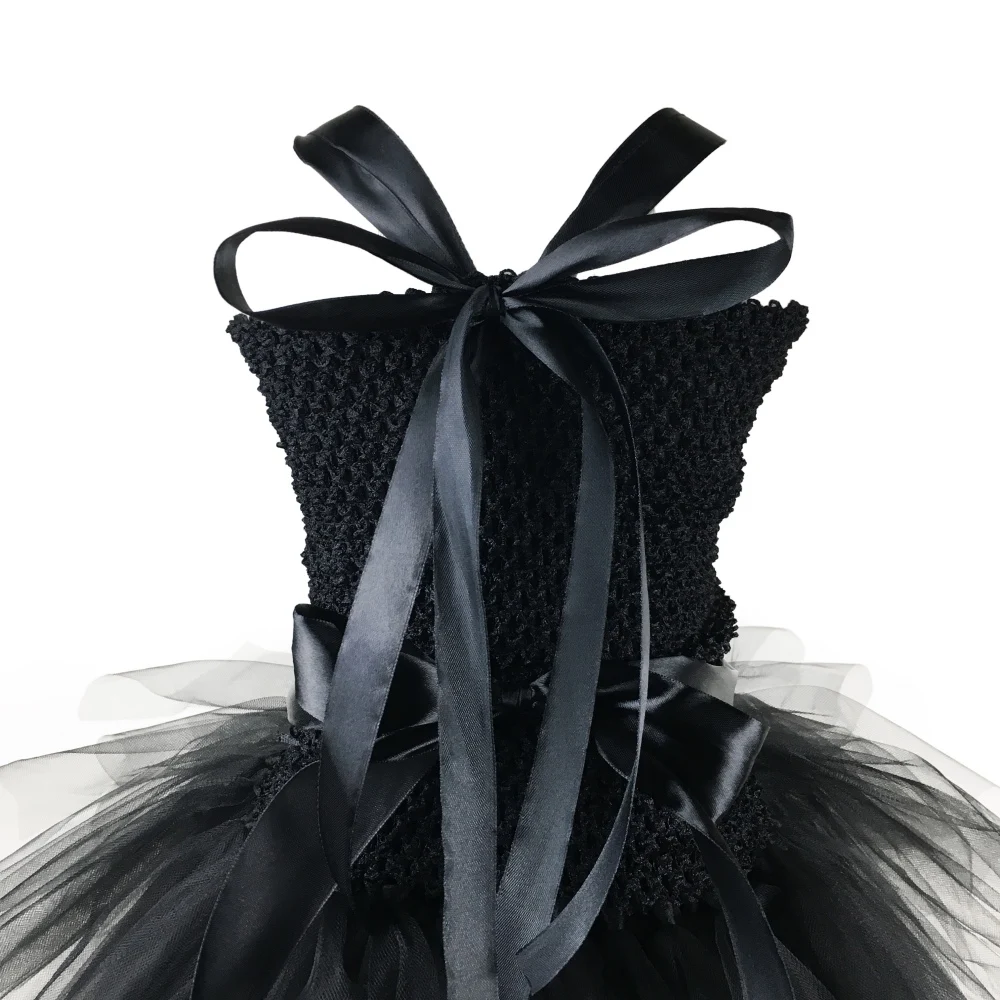 Tutu Negro Niña Girls Casual Dresses  Black Tulle Dress Children - Dress  Girl Party - Aliexpress