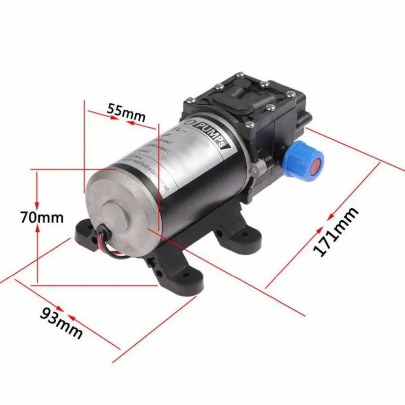 12V 100W Водяной насос высокого Давление 160PSI 8Lpm самовсасывающий Лодка Караван Кемпинг суперчаржеры и Запчасти Авто запасные части для двигателя