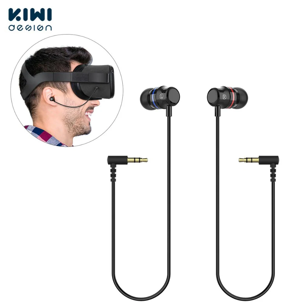 Kiwi Design 1pair Earbuds Earphones For Oculus Quest 1 Vr Headset Noise