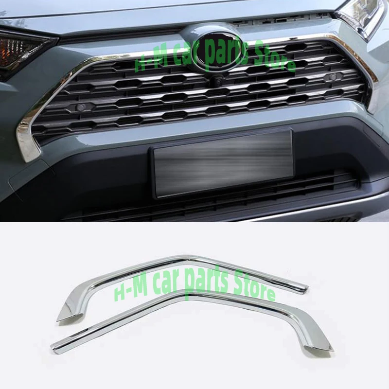 Abs Verchroomde Авто Voor гриль решетка бампер декоративная крышка Versieringen полоски Toyota RAV4