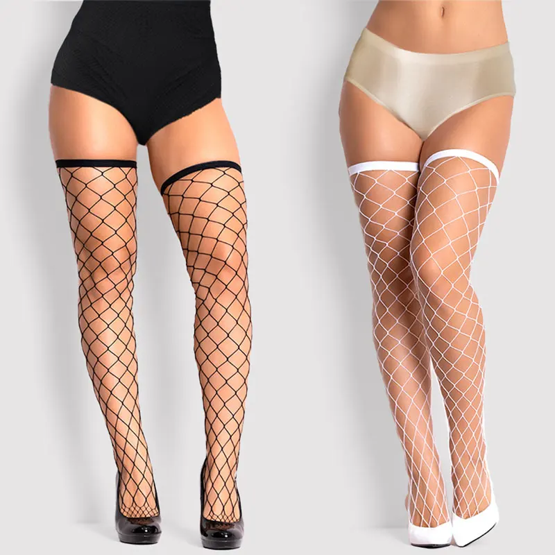 2021 Hot Sexy Bowknot Woman Hollow Out High Waist Net Lace Fishnet Top Garter Belt Thigh-Highs Stocking Pantyhose Panties Black