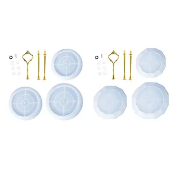 

1 Set Crystal Epoxy Resin Mold Three-layer Round 3D Fruit Tray Casting Silicone Mould DIY Crafts Ornaments Making Tools