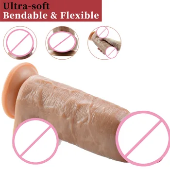 25*8CM Long Dildo Giant Super Huge Dildo Suction Cup Big Anal expander Butt Plug Large Dildos Realistic Sex Toys For Women 4