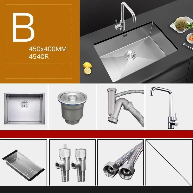 Встроенная Lavandino Banheiro Evier Acero Inox Portatil Lavello Cucina кухня Cuba Pia Cozinha Fregadero De Cocina раковина для мытья посуды - Цвет: Number 1
