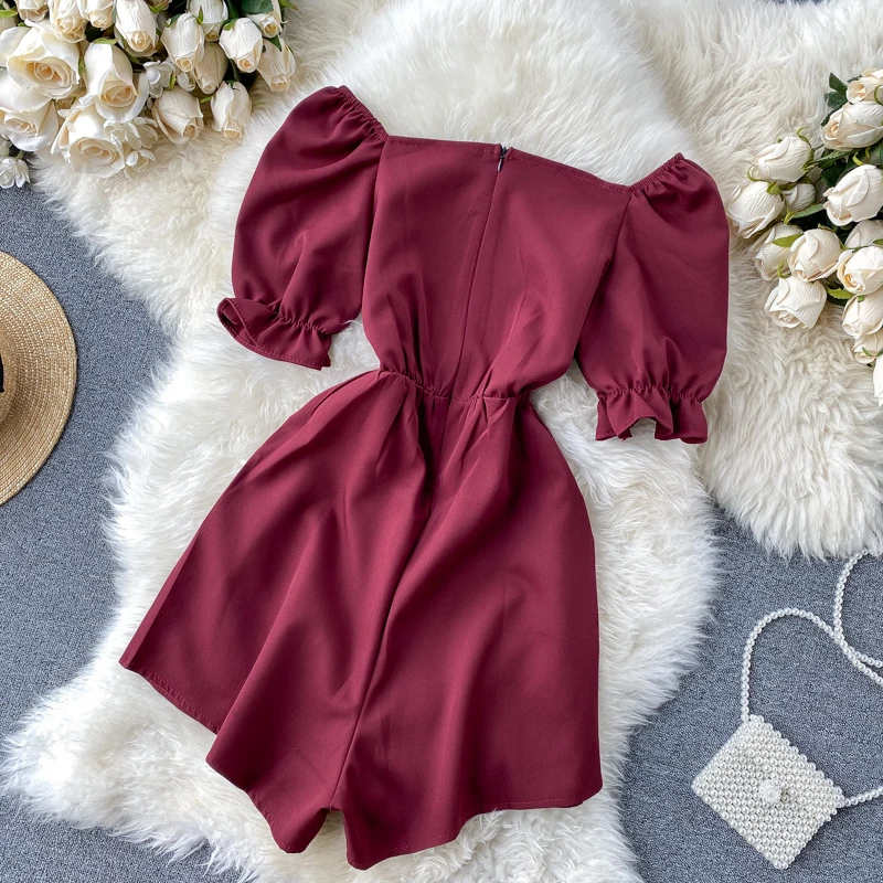 Vintage Yellow Boho slim button 2020 off shoulder Jumpsuit Casual Sexy Women rompers Short Summer Playsuit Beach Holiday Romper Vintage Yellow Boho slim button 2020 off shoulder Jumpsuit Casual Sexy Women rompers Short Summer Playsuit Beach Holiday Romper