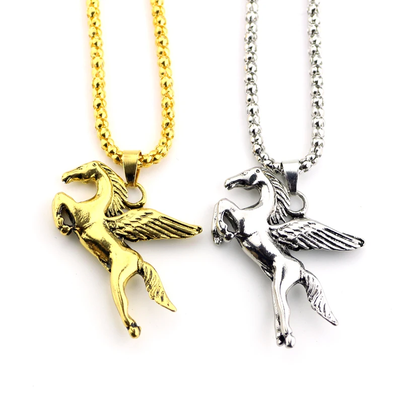 Единорог кулон ожерелье для девочек Дети мужское в стиле панк с подвеской женщин