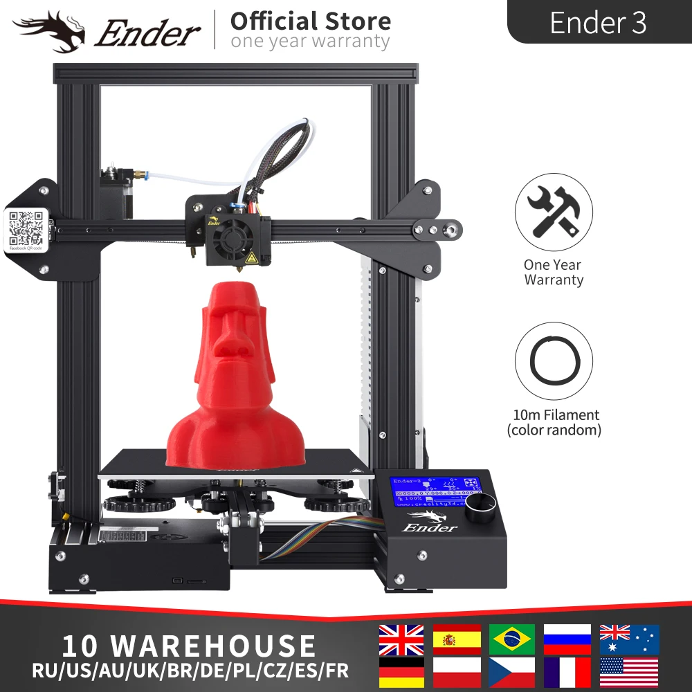 Ender 3 набор для 3D принтера большой размер принтеры Prusa 3/Ender 3X продолжительная