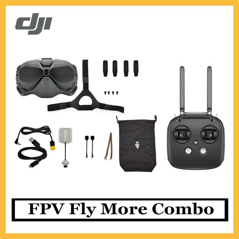 Оригинальные DJI FPV очки Fly More Combo включают Air unit дистанционное управление |