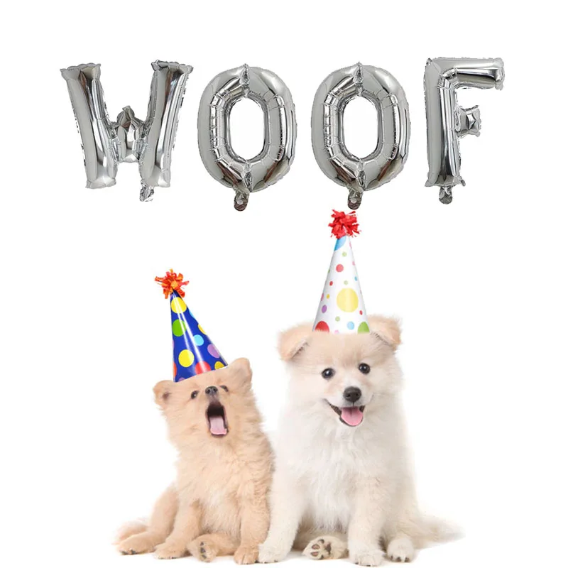 Воздушные шары для собак на день рождения, воздушные шары с буквами, товары для домашних животных, шапка для дня рождения, розовое золото, вечерние шары, товары для вечеринки в стиле сафари, декор для животных