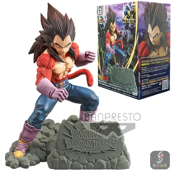 

Original Dragon Ball GT DBZ Dokkan Battle 4th Anniversary SSJ4 Vegeta Figurals Model Dolls Brinquedos