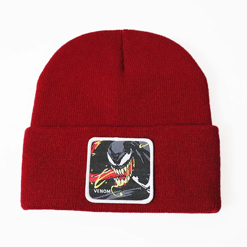 Новая Мода Beanie Venom вязаная зимняя шапка для мужчин и женщин вязаные шапочки шляпа хип-хоп Skullies шапки