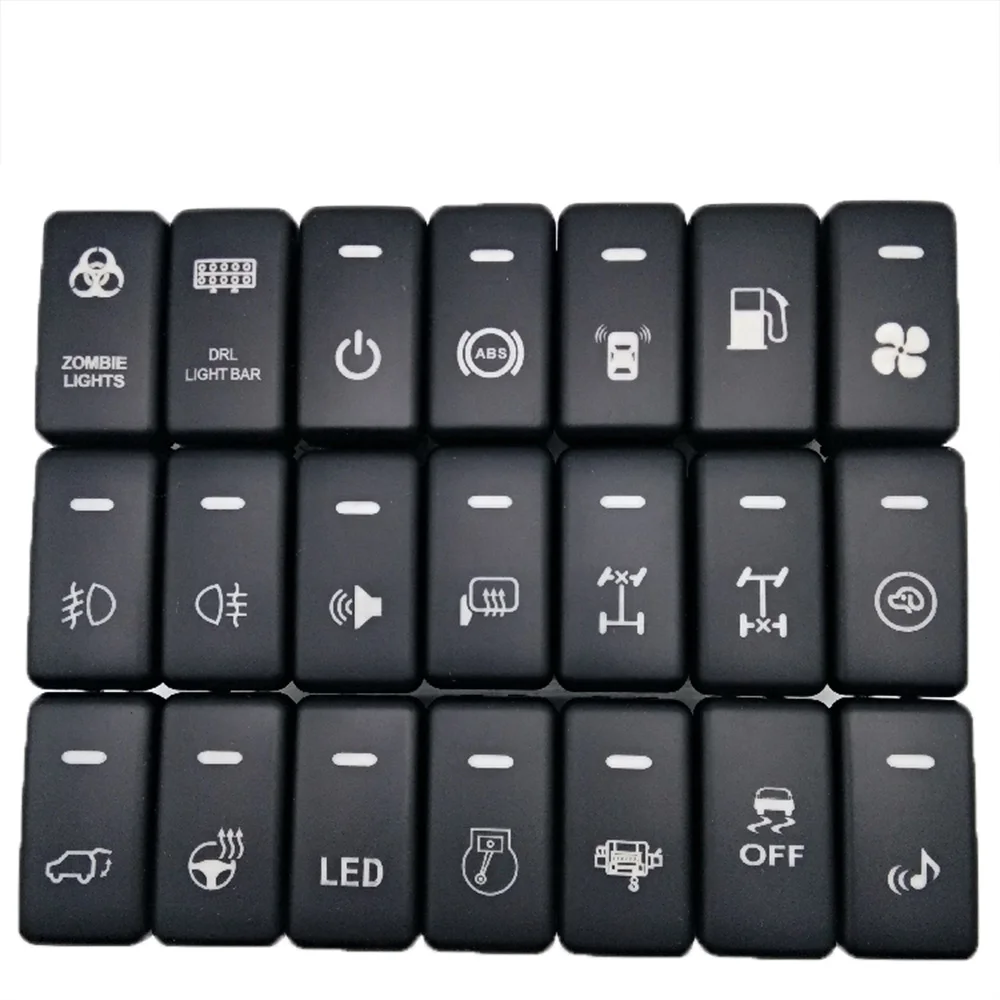 

Front Fog Light LED DRL Heating Up Tail Gate Radar Parking Sensor Switch Button with wire for Toyota Crown 05-09