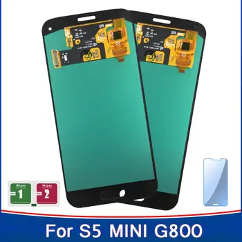 

2PCS AMOLED LCD S5 Display For Adjustable Brightness Samsung Galaxy S5 Mini G800 G800F G800H LCD Touch Screen Sensor Panel