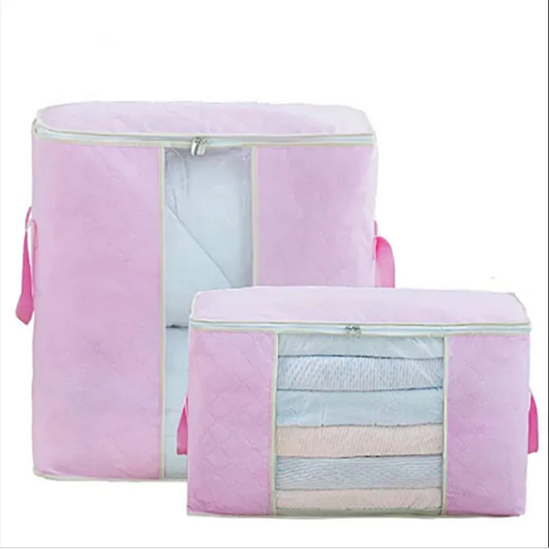 The new bamboo charcoal not wet portable clothes storage bag folding quilt pillow | Дом и сад