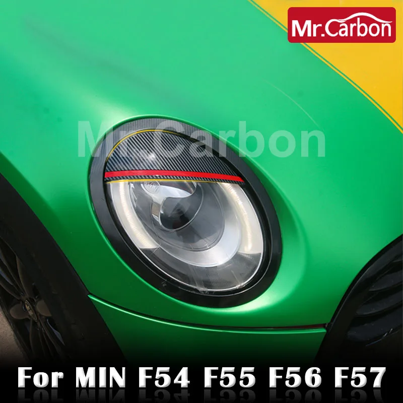 

Car Front Headlight Decoration Sticker Lamp Eyebrow Modified Sticker For BMW MINI Cooper S F54 F55 F56 F57 Exterior Accessories