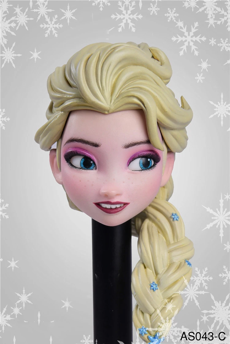 Продажа В наличии, AS043, 1 6, масштаб, для женщин, женщин, девочек, голова Эльзы, лепить с подвижными глазами, с золотой, из ПВХ, волосы для женщин, 12 дюймов...