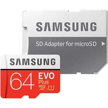 Карта памяти microSDXC UHS-I U1 SAMSUNG EVO PLUS 64 ГБ, 100 МБ/с, Class 10, MB-MC64HA/RU, 1 шт., переходник SD
