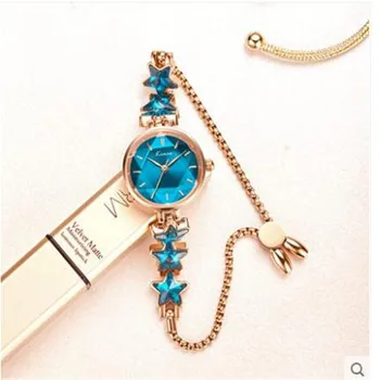

Ladies Elegant Wrist Watches Women Bracelet Watch Quartz Wristwatch Luxury Watch Five-pointed Star Small Dial Watch Gift For Wom