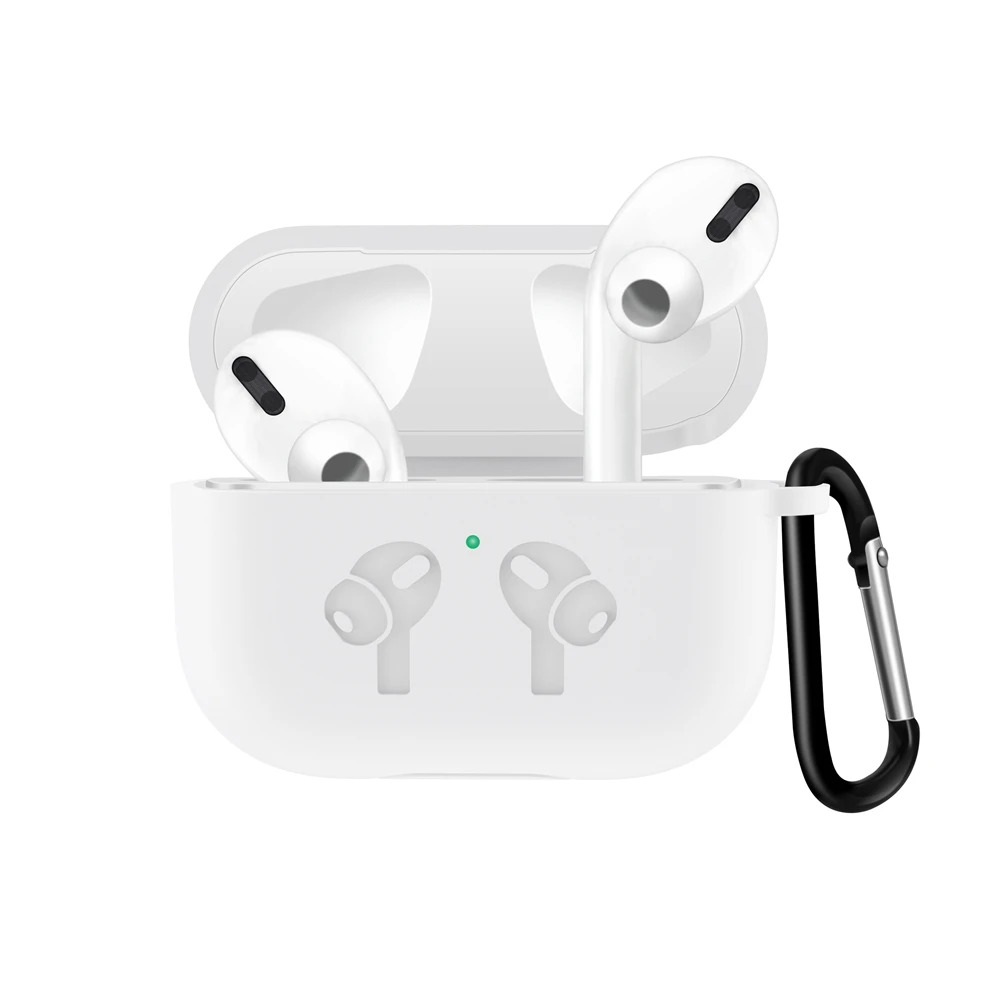 Для AirPods Pro чехол силиконовый чехол анти-падение против царапин противоударный чехол для Apple Air Pods Pro чехол с крючком для ключей