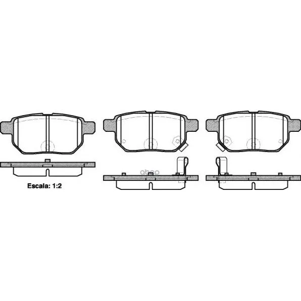1286 02_[0446612130]!Колодки Дисковые З Toyota Auris 1.4vvt-I-2.2d 07/Yaris 1.0vvt-I 06 Remsa 128602 Remsa арт. 128602