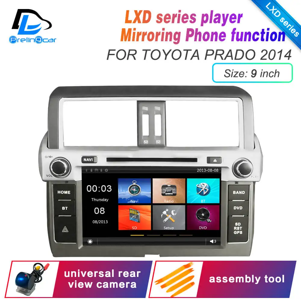 Android 9,0 DSP 4G Lte мультимедийный dvd-плеер для TOYOTA Prado LAND Crusier подголовник монитор Радио Стерео навигационная система - Цвет: LXD 2014 prado