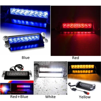 

8 LED Boat Truck Car Flashing Warning Light Windshield Emergency Strobe Lamp
