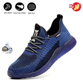 

2020 Summer Work Shoes Anti Piercing Anti-crush Puncture Proof Light Weight Safty Shoes Working Safety Boots buty robocze meskie