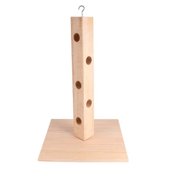 

Wooden Food Feeding Rack Standing Grass Holder for Rabbit Guinea Pig