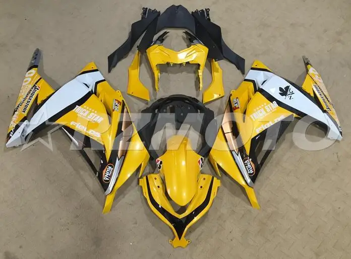 4 подарка стиль литья под давлением ABS обтекатели комплект для Kawasaki ninja 300 2013- EX300 EX300R 13 14 15 16 17 желтый белый