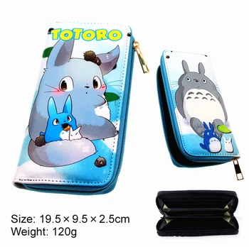 

Cartoon My Neighbor Totoro Wallet Anime Leather zipper PU Credit ID Card Holders Layers purse Men women Students coin Money Bags